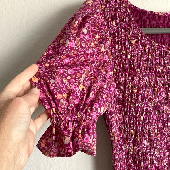 \Love Shack Fancy\ Lucca Smocked Mini Dress - Picture 6 of 13